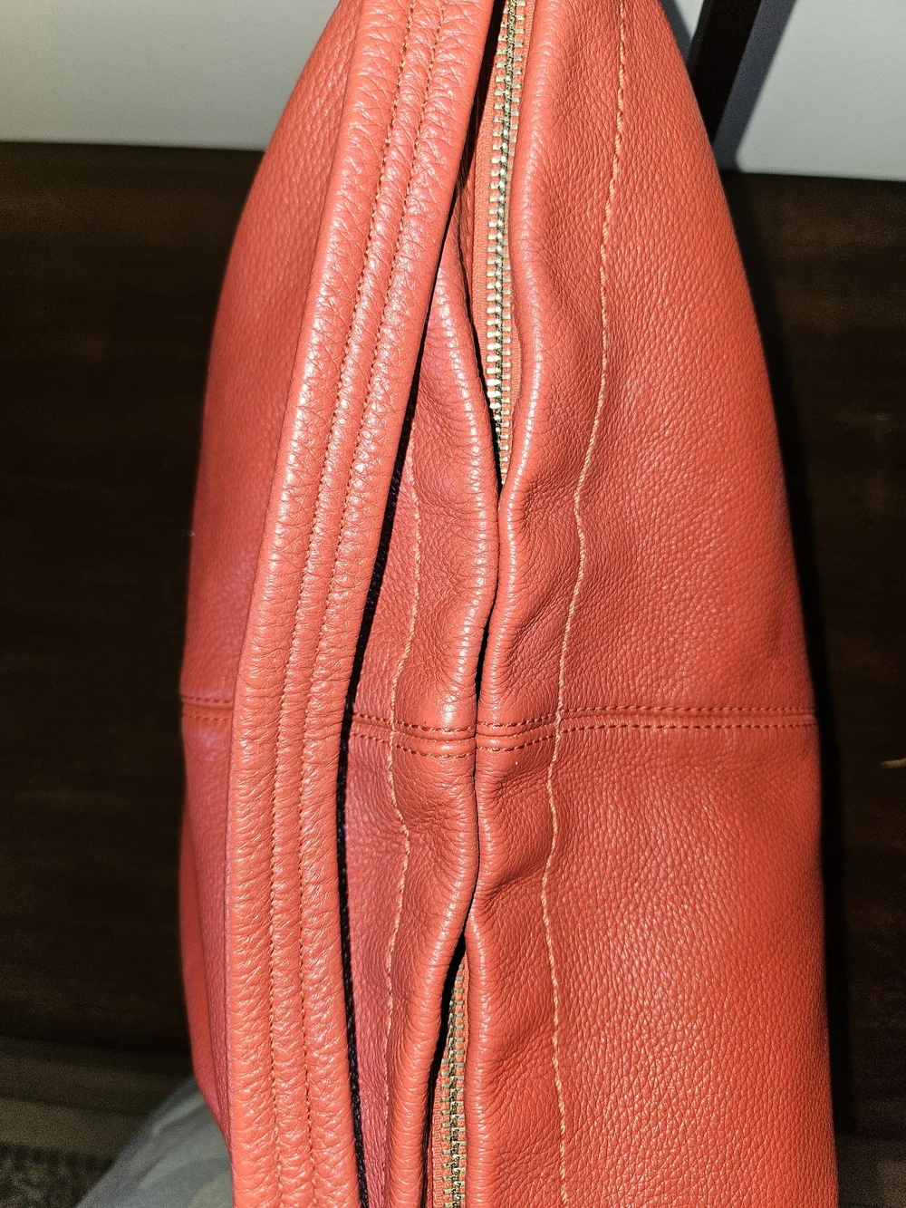 Coach Park Leather Hobo Shoulder Bag with Yellow Tag Accent